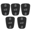 Suuonee Car Key Shell Button Cover, 5pcs Rubber Replacement Remote