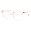 PASTL Blue Light Blocking Glasses Square Pink Clear Transparent Ombré