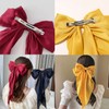 Paifeancodill Large Golden Hair Bow Barrettes for Women, Silk Satin