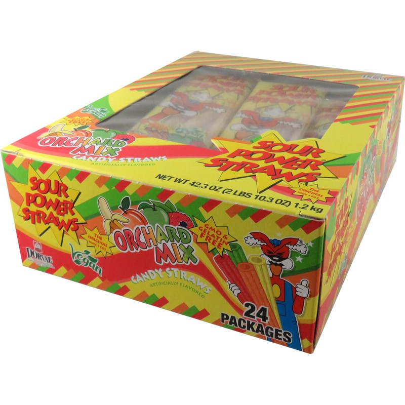NEW Sour Power Orchard Mix Candy Straw Packages
