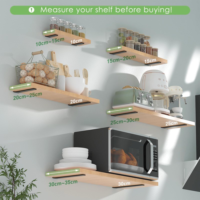 Yeabett 2 Pack Shelf Brackets 15cm, Heavy Duty Wall Brackets,