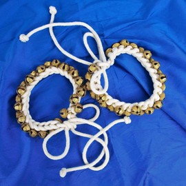 SHYAMVUN Kathak Ghungroo Pair,(14 No. Ghungroo) Big Bells Tied with Cotton Cord Indian Classical Dancers Anklet Musical Instrument (100 * 100 PAIR)