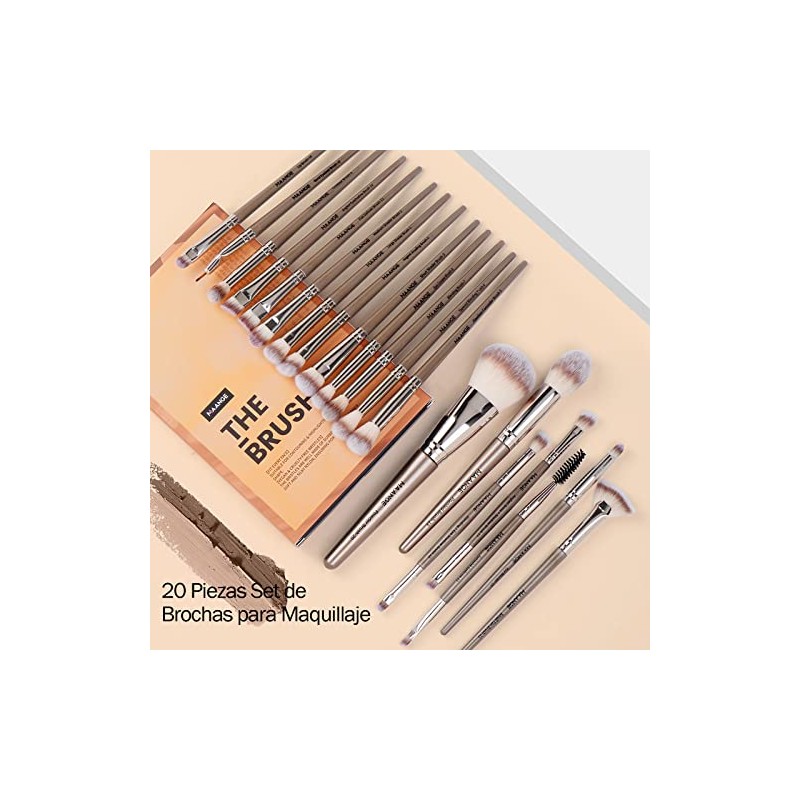 Brochas de Maquillaje Profesional 20 Piezas Set de Brochas Maquillaje