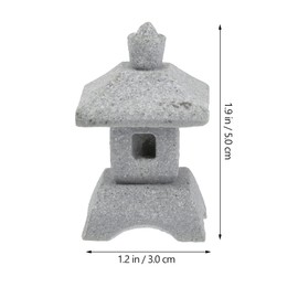 Angoily Fairy Garden 3 Pieces Japanese Stone Lantern Asian Figures Statue Mini Oki Gata Lantern Zen Garden Decorative Figure Stone Figures Sculpture Ornament for Pond Micro Landscape Fish Tower