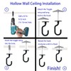 Evsteluo 2 Sets Large Swag Ceiling Hooks Heavy Duty Swag