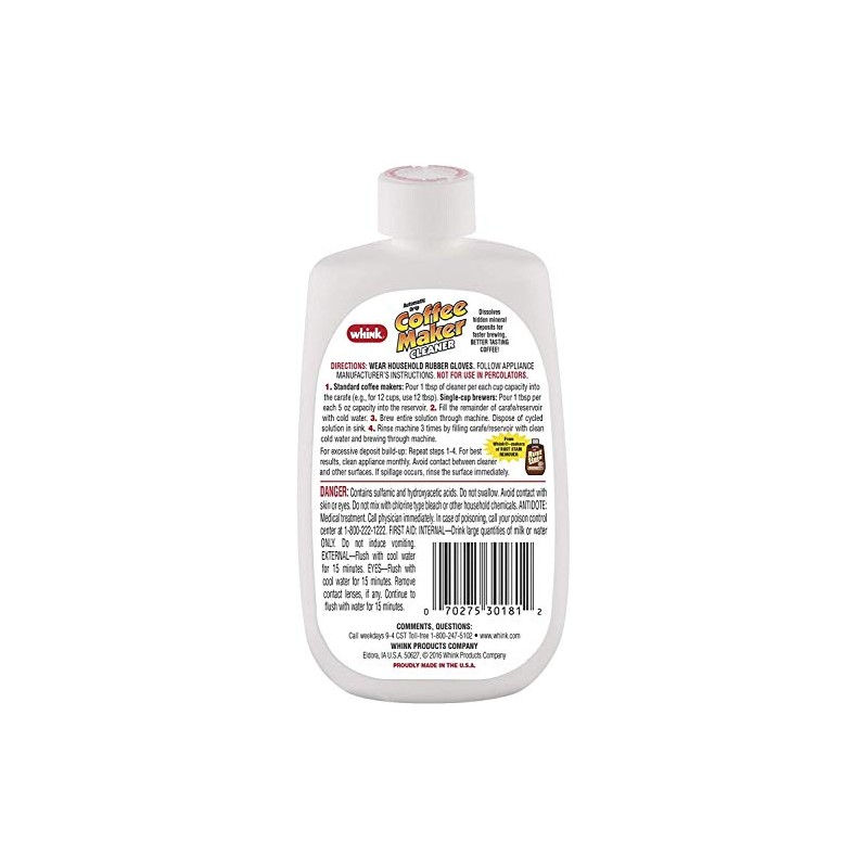 Whink Coffeemaker Cleaner, 10-oz.