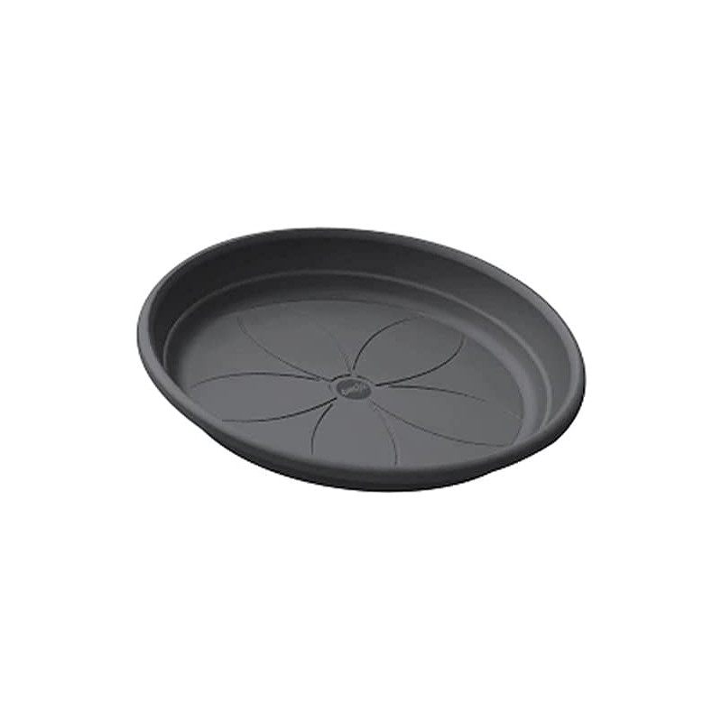 Emsa Flower Pot Tray, 25cm, Plastic, Granite Grey, CITY, 51761.5