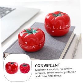 2pcs Tomato Timer Commercial Kitchen Timer Digital Timer Egg Timer Digital Kitchen Timer Hand Tools Timer for Home Decor Lovely Cooking Timer Boiled Eggs Stopwatch to Rotate Pp