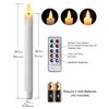 Homemory Waxy Flameless Taper Candles with Remote Timer Dimmer, Battery
