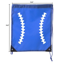 Mato & Hash Boys Drawstring Backpack Baseball Bags 1-10 Pack Bulk Options 3PK Royal CA2500Baseball S4