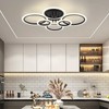 Vikaey Modern LED Flush Mount Ceiling Light, 6 Rings LED