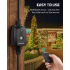 DEWENWILS Outdoor Remote Control Outlet, 100FT Control Range, Weatherproof, FCC