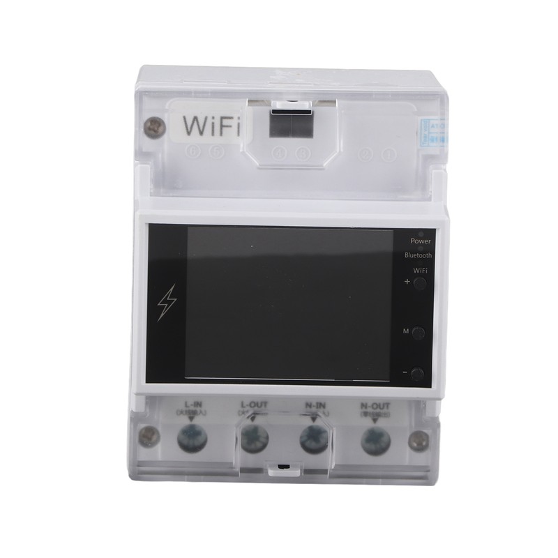 Multifunctional Power Meter DIN Rail 2.4in TFT Display Electric Energy