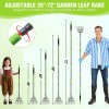 WORKPRO Heavy Duty Metal Leaf Rakes 11 Steel Tines w/72"