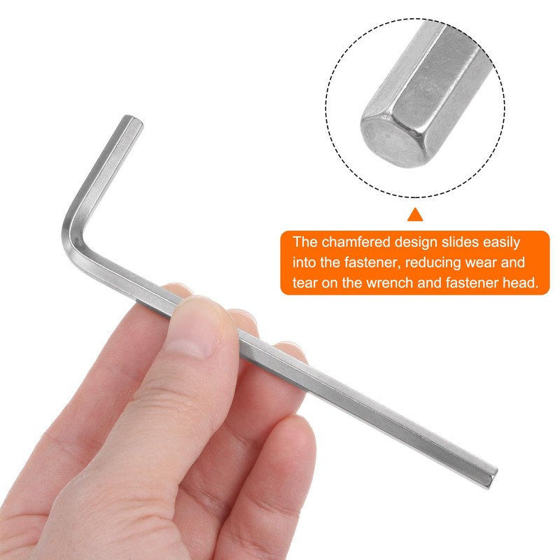 HARFINGTON 10pcs Hex Key Wrench 3/16" L-Shape Hexagon SAE Wrenches