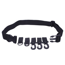 siawadeky Fishing Belt, Waist Belt, Includes 5 Hooks, Wading Belt, For Hanging Small Items, Adjustable Size, Multifunctional, Survival Game Equipment, Back Support Belt, Outdoors, Fishing, Length: Approx. 51.2 inches (130 cm)