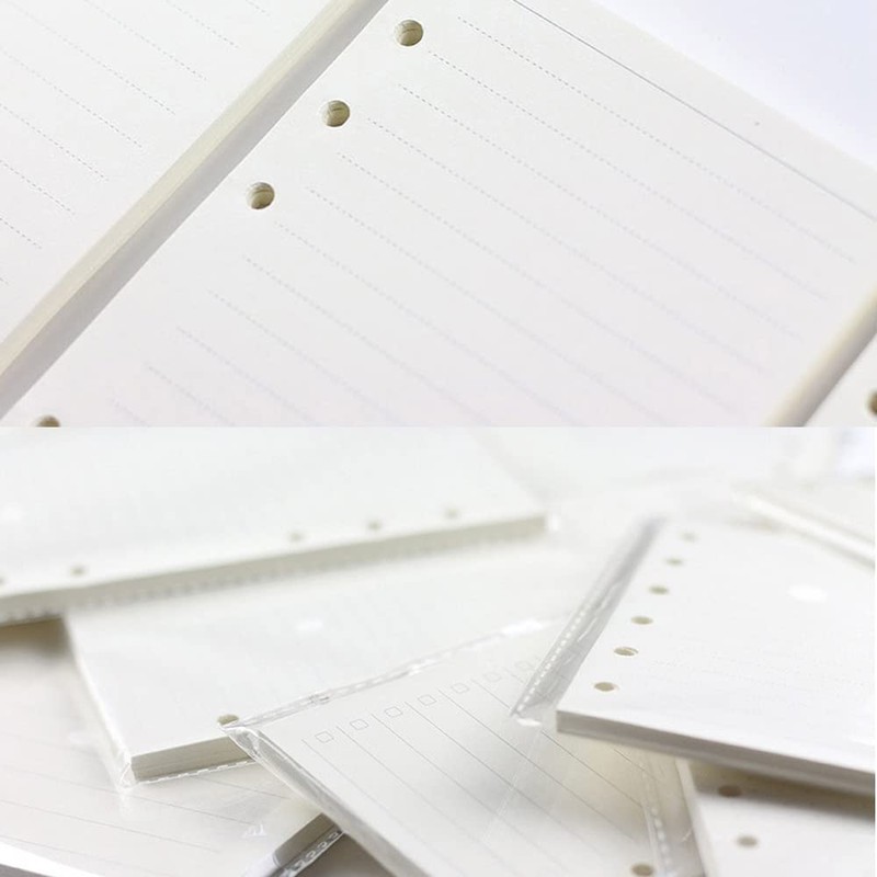 A6 Refill Pad Paper, 160 Pages/80 Sheets 6 Punched Holes