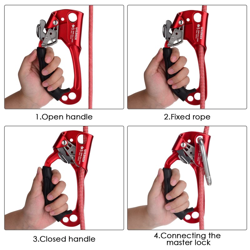 WILDKEN Climbing Hand Ascender Outdoor Mountaineering Tree Arborist Climbing Rappelling