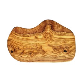 Küchenmaster Olive Wood Chopping Board in Natural Cut, Cheese Board, Bread Board, Breakfast Board (30-32 cm)