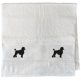 Huuraa Guest Towel Poodle Silhouette Gift 50 x 100 cm White Cotton Poodle Present