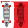 Santa Cruz Skateboards Decoder Wave Pintail Longboard Cruiser, 9.2" x