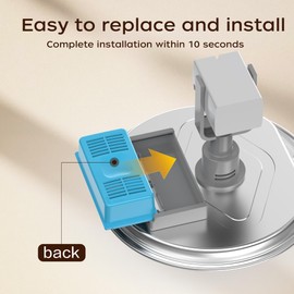 Cat Water Fountain Filter Replacement: 6 Cat Fountain Filter - Contains 3 Carbon Filters & 3 Foam Filters - Suitable for JLVDXN 2.2L/74oz Stainless Steel Cat Fountain