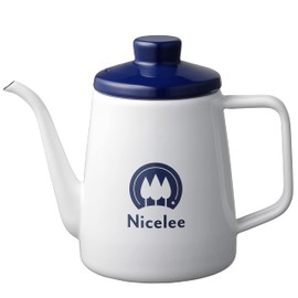 Okayama Brand Nicelee Hollow Drip Pot, Coffee Kettle, Camping, Outdoors, Indigo Blue, Induction Compatible, 3.3 gal (1 L)