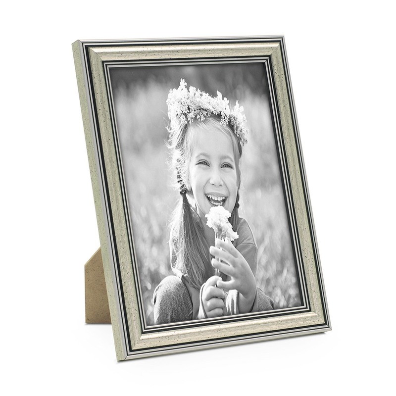 PHOTOLINI Baroque Antique Plastic Picture Frame Set Includes Accessories /