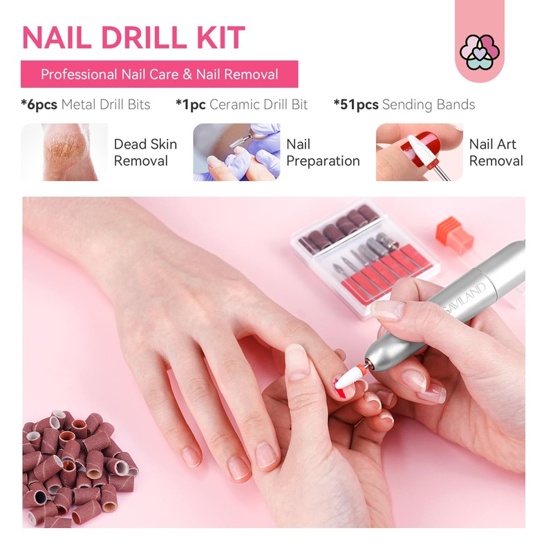 SAVILAND Acrylic Nail Kit with Drill: Professional Nail Kit Acrylic