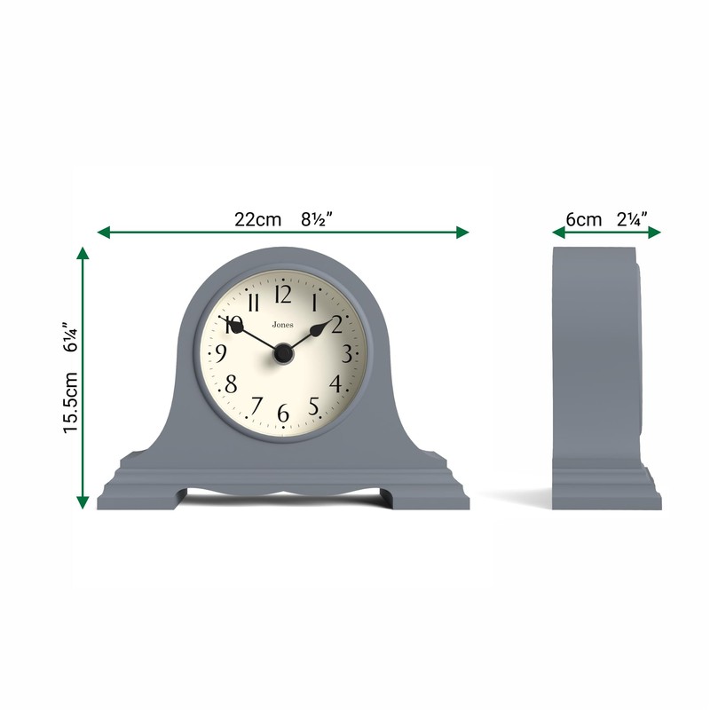 Jones Clocks® Speakeasy mantel clock | Classic Napoleon’s hat design