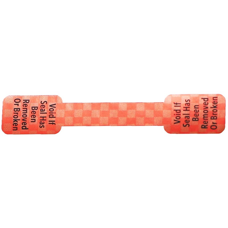 Void If Seal Has Been Broken Or Removed Red Metallic
