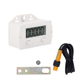 Digital Counter Six Digit Large Screen LCD Display, Possess Ultra Low Power Consumption, Long Battery Life, Large and Clear Display, Electronic Tally Counter, with Magnet Induction