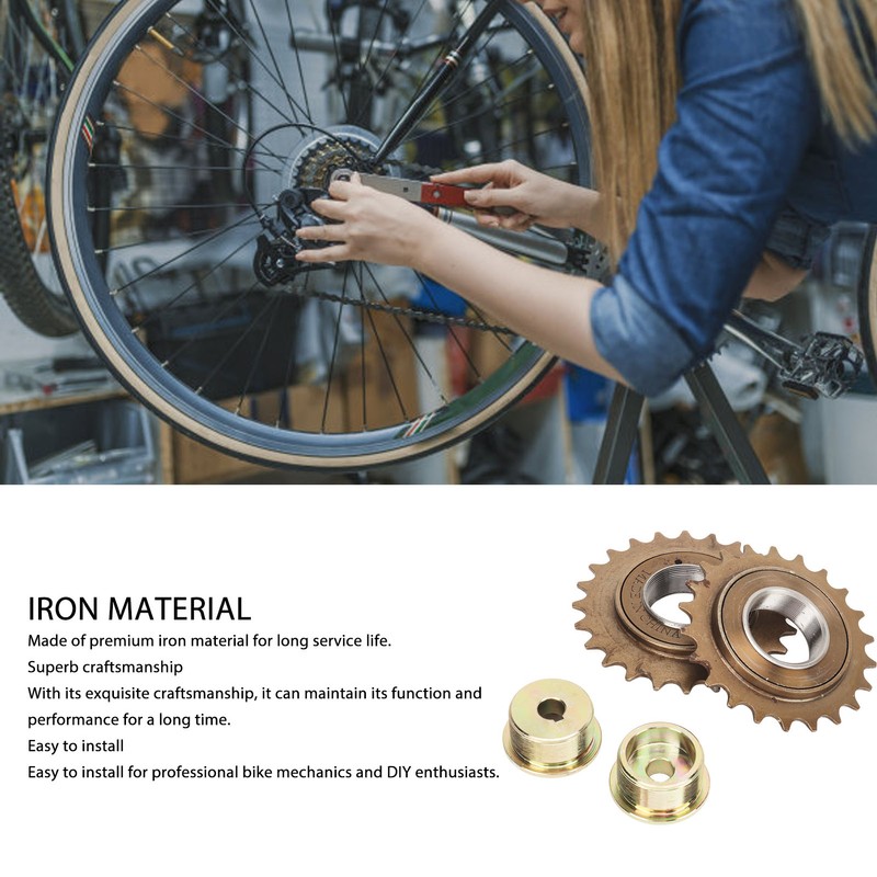 Bike Freewheel Adapter Iron with 22T 24T Freewheel Left Right