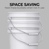 5-Gallon White Bucket Pail Container with Lid | Heavy-Duty 90MIL