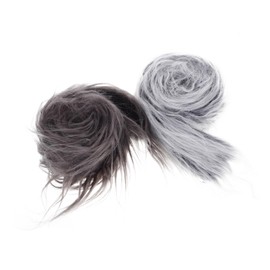 Kichvoe 2Pcs Faux Fur Strips for DIY Fox Mask Crafting Adhesion for Christmas Tree Decor Wreath Bows Creative Grey Frost Grey