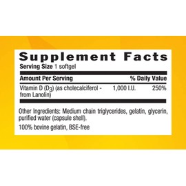 Country Life Vitamin D3 1000 I.u,100-count