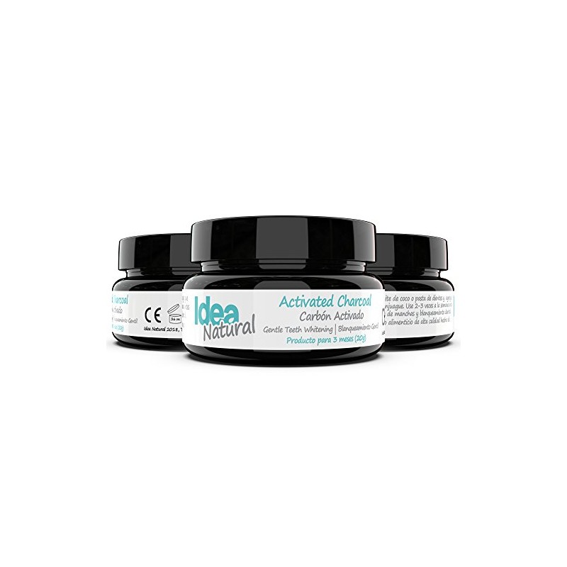 Blanqueador Dental Carbón Activado - 100% NATURAL - No OGM,
