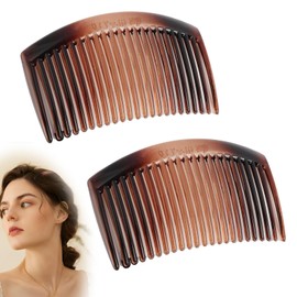 Set of 2 hair combs for plug-in, hair comb, high-quality plug-in combs, 8.5 x 5 cm, straight teeth, ideal for everyday and professional use, durable and stylish (519H)