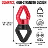 30kN 360° Climbing Swivel, Aluminum Magnesium Rope Rotator Connector for