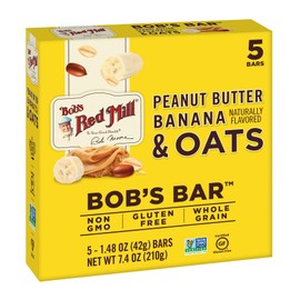 Bob's Red Mill 5pk PB Banana & Oats Bar, 5 bars (Pack of 6) - Non GMO, Kosher