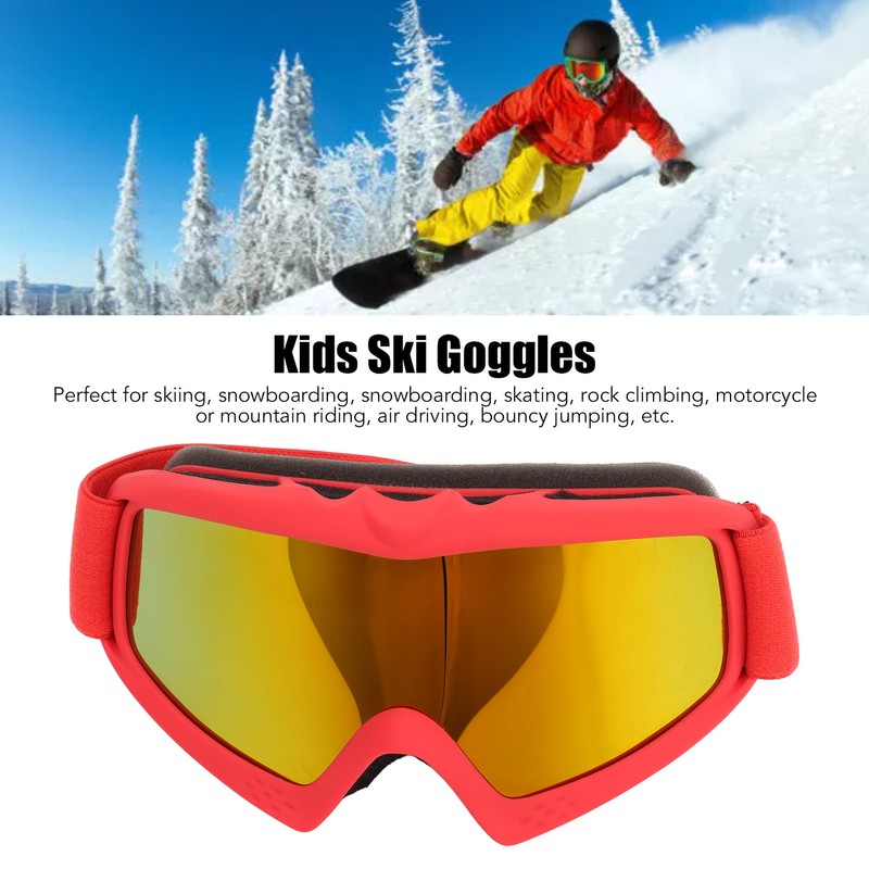 Kids Ski Goggles HD Coating Lens UV Protection Shock Resistance