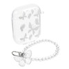 KONTONTY Earbuds Case Butterfly Beaded Chain Protective Shell for Stylish