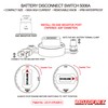 MOTOFLEX Battery Disconnect Switch 12V-48V Top Post Battery Quick Disconnect,