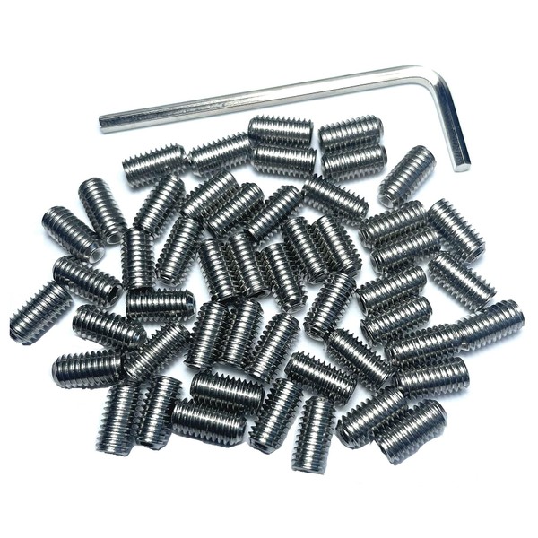 ZDingTech 50pcs Set Screws 10-32 x 3/8 inch 304 Stainless