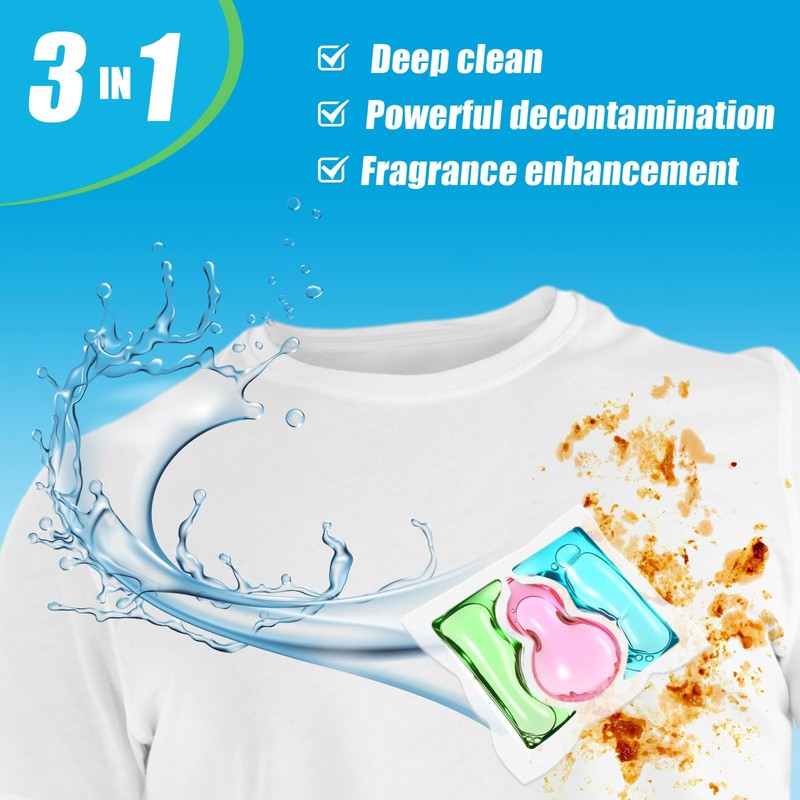Heigble 160 Count Laundry Detergent Pods Bulk 3-in-1 Laundry Detergent