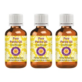 Deve Herbes Pure Perilla Oil (Perilla frutescens) Cold Pressed (Pack of Three) 100ml X 3 (10 oz)