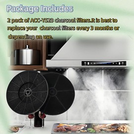 2 - Piece ACC - YS23 Range Hood Charcoal Filter fits for EMPV - 30RH15F and EMPV - 30RH16F
