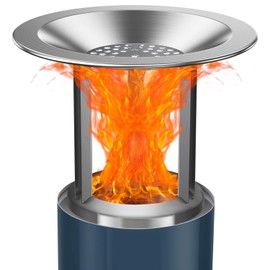 Heat Deflector for Solo Stove Mesa XL, with 3 Detachable Legs, Accessory for Mesa XL Fire Pit, Durable 304 Stainless Steel, Captures/Redirects Warmth for Solo Stove Accessories, (HxDia) 6 x 10.6 in