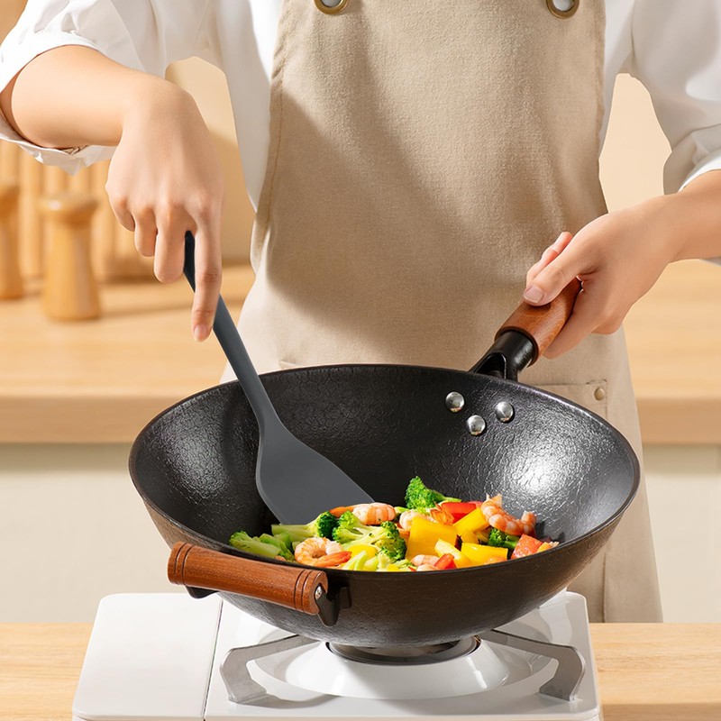 Silicone Kitchen Cooking Utensil Set: MOACC Heat Resistant 13.6in Long