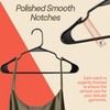 Campior Black Plastic Hangers 20 Pack Heavy-Duty, Space-Saving, Non-Slip, Durable